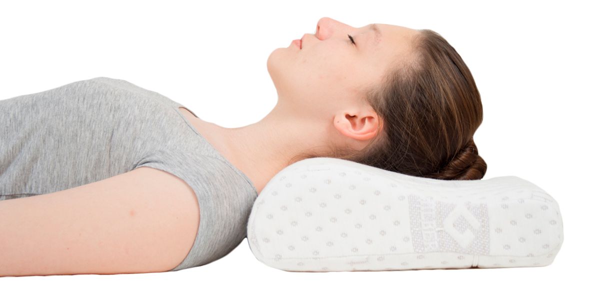 Ортопедическая подушка Welle Hilberd для сна на спине, 55*40см валики 12/10см, Размер: М купить в OrtoMir24