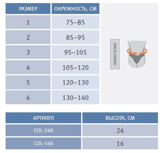Послеоперационный бандаж COL-240 Orliman, умеренная фиксация купить в OrtoMir24
